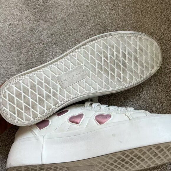 Sincerely Jules Women's Sneakers White With Pink Heart Size 6.5m - Picture 7 of 7